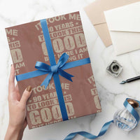Funny 90th Birthday Wrapping Paper Roll Retro Grandpa Grandma Bday Gift
