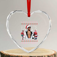 Funny A White Christmas Diddy Party Dirty Santa Heart Crystal Glass Ornament - Wonder Print Shop