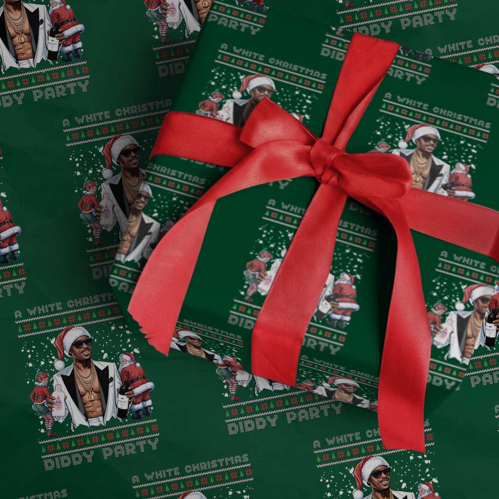 Funny A White Christmas Diddy Party Dirty Santa Wrapping Paper Roll - Wonder Print Shop