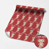 Funny ADHD Awareness Axolotl Wrapping Paper Roll I Have ADHD I Ask A Lot Question Neurodiversity - Wonder Print Shop