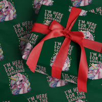 Funny Adult Humor Wrapping Paper Roll I Am Here For The Gangb*ng