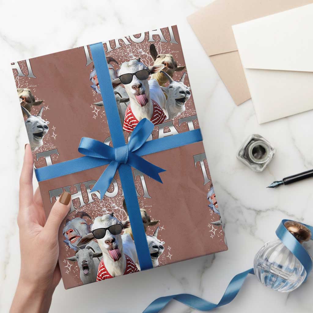 Funny Adult Humor Wrapping Paper Roll Throat Goat Meme - Wonder Print Shop