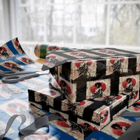 Funny African America Samurai Wrapping Paper Roll Japanese Art Black Warrior Fighter