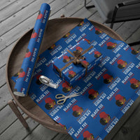 Funny African American Afro Queen Wrapping Paper Roll Black Tee Red Lipstick Melanin Poppin Out Here Being Cute - Wonder Print Shop