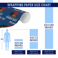 Funny African American Afro Queen Wrapping Paper Roll Black Tee Red Lipstick Melanin Poppin Out Here Being Cute - Wonder Print Shop
