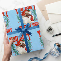Funny African American Black Santa Christmas Wrapping Paper Roll You Aint Getting Shit Inappropriate Xmas - Wonder Print Shop