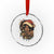 Funny African American Xmas Crystal Glass Ornament Ain't Nothing But A Xmas Party Santa Black Melanin Girl - Wonder Print Shop