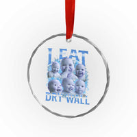 Funny AI Baby Meme Laughing Crystal Glass Ornament I Eat Dry Wall Baby Brainrot - Wonder Print Shop
