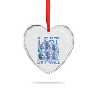 Funny AI Baby Meme Laughing Heart Crystal Glass Ornament I Eat Dry Wall Baby Brainrot - Wonder Print Shop