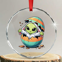 Funny Alien Bunny Ears Easter Crystal Glass Ornament Extraterrestrial Gift