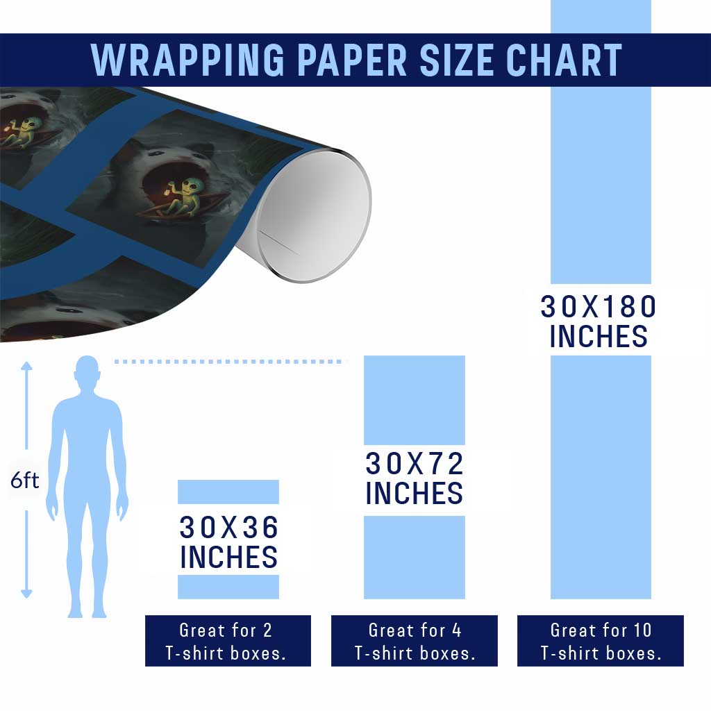 Funny Alien Cat Meme Wrapping Paper Roll Weird Silly - Wonder Print Shop
