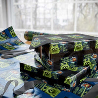 Funny Alien Raccoon Meme Wrapping Paper Roll Glerp Glorp Brainrot Stupid Gift - Wonder Print Shop