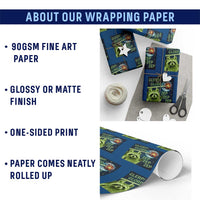 Funny Alien Raccoon Meme Wrapping Paper Roll Glerp Glorp Brainrot Stupid Gift - Wonder Print Shop
