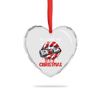 Funny All I Want For Xmas Is Money Heart Crystal Glass Ornament Candy Cane Lips - Wonder Print Shop
