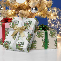 Funny Alligator Christmas Wrapping Paper Roll Lator Gator - Wonder Print Shop