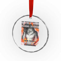 Funny Alpha Wolf Crystal Glass Ornament Meme If They Talk Behind Your Back Fart Bootleg - Wonder Print Shop