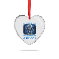 Funny Alpha Wolf Heart Crystal Glass Ornament My Doctor Said I'm Morbidly A Beast Meme - Wonder Print Shop