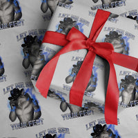 Funny Alpha Wolf Ironic Meme Wrapping Paper Roll Let Me See Your Feet