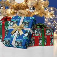 Funny Alpha Wolf Meme Wrapping Paper Roll If They Talk Behind Your Back Fart Humorous Cringe