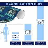 Funny Alpha Wolf Meme Wrapping Paper Roll If They Talk Behind Your Back Fart Humorous Cringe