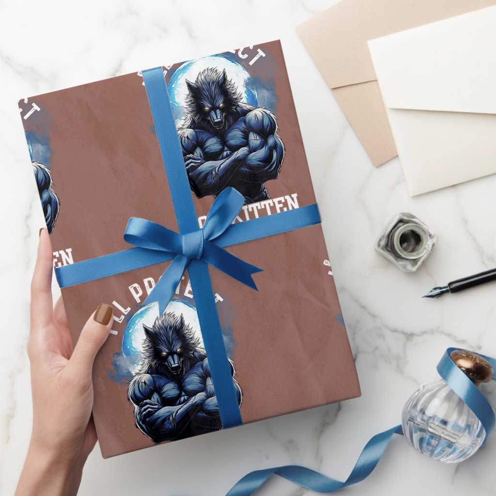 Funny Alpha Wolf Meme Wrapping Paper Roll I'll Protect You Kitten No Matter What Literally Me Male Werewolf