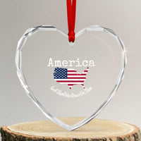 Funny America God Shed His Grace On Thee 4th of July Heart Crystal Glass Ornament - Wonder Print Shop