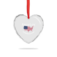 Funny America God Shed His Grace On Thee 4th of July Heart Crystal Glass Ornament - Wonder Print Shop