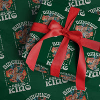 Funny America Has No King 8647 Wrapping Paper Roll Vintage Boho Orange Tiger - Wonder Print Shop