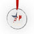 Funny American Canadan Crystal Glass Ornament US EH Canada Maple Leaf America Star Flag - Wonder Print Shop
