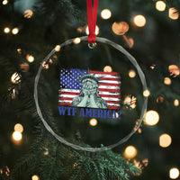 Funny American Crystal Glass Ornament Statue of Liberty WTF USA Freedom Satire - Wonder Print Shop