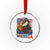 Funny American Eagle Eating Hot Dog Crystal Glass Ornament 4th Of July Party Patriotic USA Flag - Wonder Print Shop