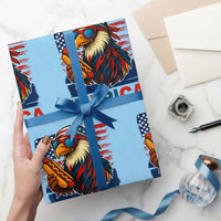 Funny American Eagle Eating Hot Dog Wrapping Paper Roll 4th Of July Party Patriotic USA Flag - Wonder Print Shop