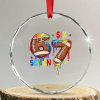 Funny American Football Crystal Glass Ornament 67 Viral Gen Alpha Slang Gift