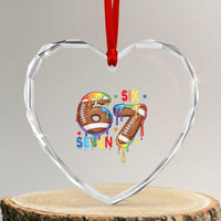Funny American Football Heart Crystal Glass Ornament 67 Viral Gen Alpha Slang Gift