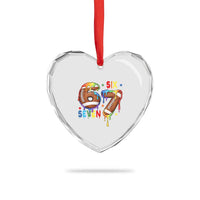 Funny American Football Heart Crystal Glass Ornament 67 Viral Gen Alpha Slang Gift