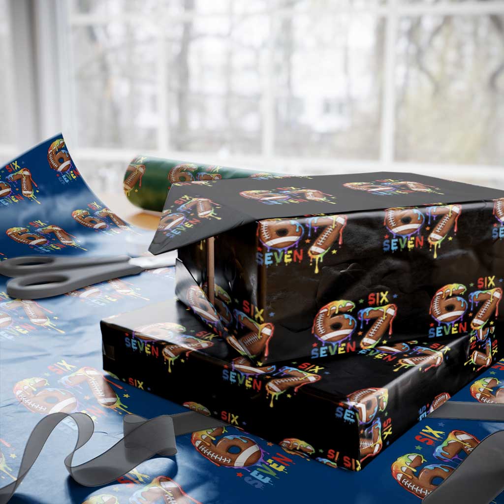 Funny American Football Wrapping Paper Roll 67 Viral Gen Alpha Slang Gift