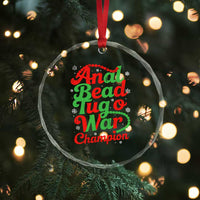 Funny Anal Bead Tug O War Christmas Crystal Glass Ornament Inappropriate Adult Humor Weird Cringe - Wonder Print Shop