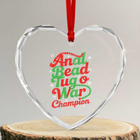 Funny Anal Bead Tug O War Christmas Heart Crystal Glass Ornament Inappropriate Adult Humor Weird Cringe - Wonder Print Shop