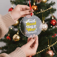 Funny Anal Bead Tug O War Crystal Glass Ornament Inappropriate Adult Humor Weird Cringe - Wonder Print Shop