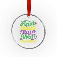 Funny Anal Bead Tug O War Mardi Gras Crystal Glass Ornament Fat Tuesday Carnival Adult Humor