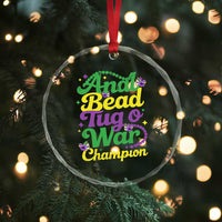 Funny Anal Bead Tug O War Mardi Gras Crystal Glass Ornament Fat Tuesday Carnival Adult Humor