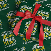 Funny Anal Bead Tug O War Wrapping Paper Roll Inappropriate Adult Humor Weird Cringe - Wonder Print Shop