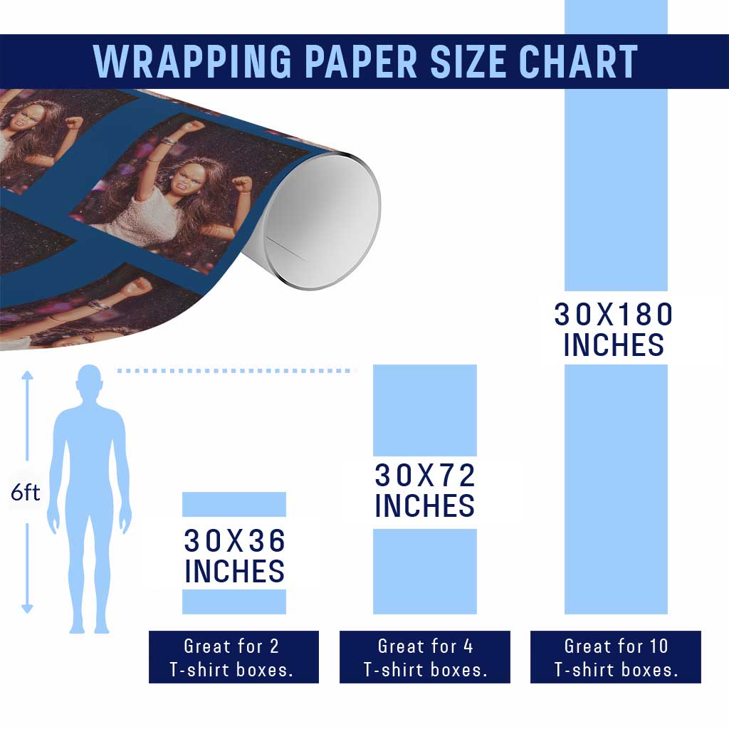 Funny Angry Doll Face Meme Graphic Wrapping Paper Roll Unhinged Baby Stankface Reaction