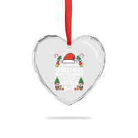 Funny Anti Six Seven Teacher Christmas Heart Crystal Glass Ornament My Students To Stop Saying 67 Santa Hat Candy Canes - Wonder Print Shop