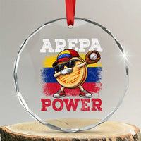 Funny Arepa Power Venezuela Baseball Lover Crystal Glass Ornament Cute Dabbing Arepa