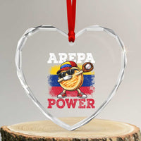Funny Arepa Power Venezuela Baseball Lover Heart Crystal Glass Ornament Cute Dabbing Arepa