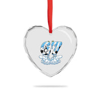 Funny Argentina Six Seven Football Meme Heart Crystal Glass Ornament Gen Alpha Soccer Fan
