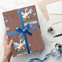 Funny Argentina Soccer Goose Wrapping Paper Roll Football Fan Graphic