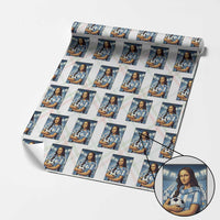Funny Argentina Soccer Mona Lisa Wrapping Paper Roll Football Fan Pride Graphic
