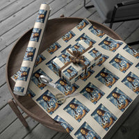 Funny Argentina Soccer Mona Lisa Wrapping Paper Roll Football Fan Pride Graphic